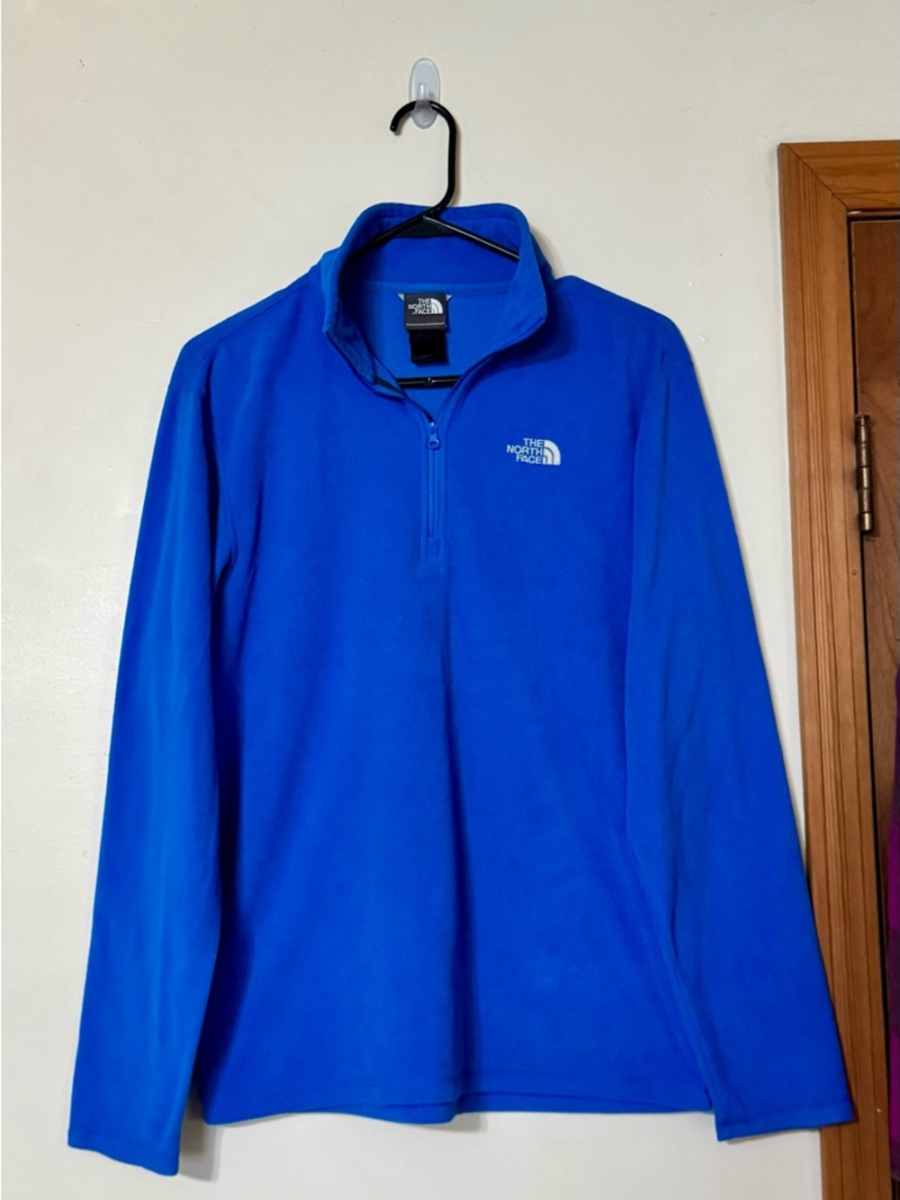 The North Face Blue Embroidered Logo Fleece